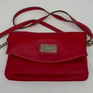 Nine West Red Pebble Vegan Leather Crossbody Purse